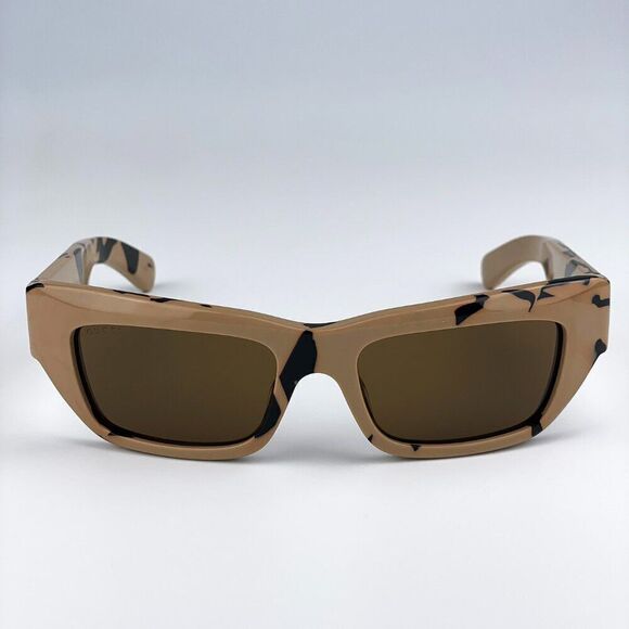SALE! NEW Gucci GG1296S 003 Black Big Spotted Havana Rectangle Unisex Sunglasses main image 10